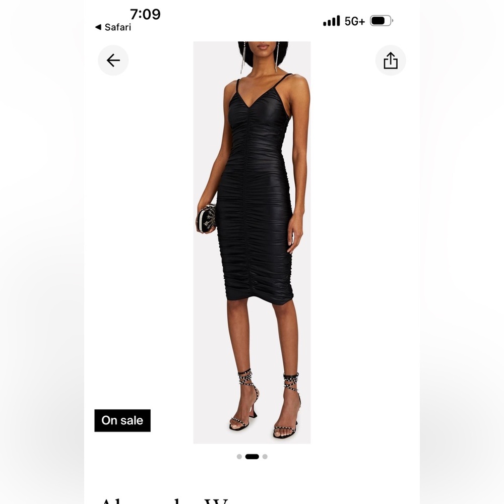EUC 🖤 ALEXANDER WANG Ruched Cami Slip Dress XS $495